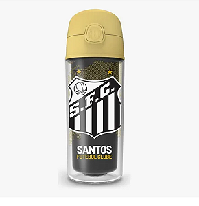 Garrafa De Agua Santos 270ml Squeeze Infantil - Oficial