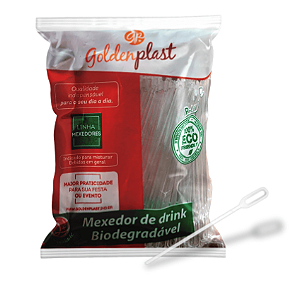 PALHETA MEXEDOR DRINK 11CM BIODEGRADÁVEL C/500
