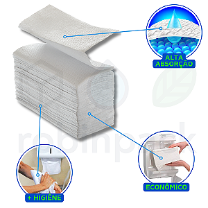 Papel Toalha Interfolha Branco 19x20