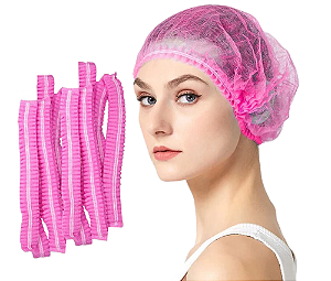TOUCA CAPILAR ROSA TNT DESCARTÁVEL PCT 100