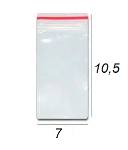 Saco Zip Hermético 100 Unidades – N3 - 7x10,5cm - Abre e Fecha