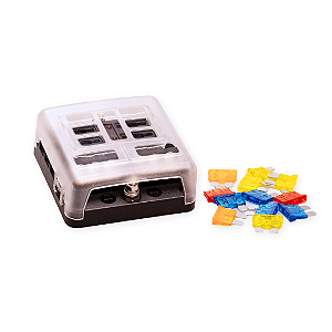 Base para 06 Fusíveis 12/24 V com LED