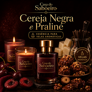 ESSENCIA CEREJA NEGRA E PRALINÉ CANDLE