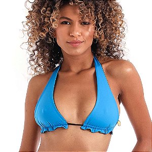 TOP FRENTE ÚNICA DUPLA FACE - AZUL COM PRETO