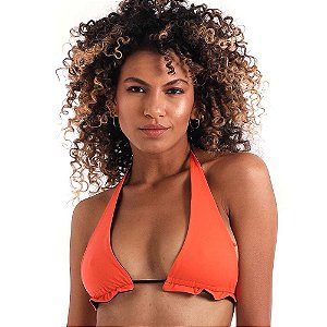 TOP FRENTE ÚNICA DUPLA FACE - LARANJA COM PRETO