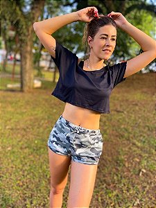 SHORTS MOLETOM - CAMUFLADO