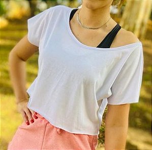 CROPPED PET COM MANGA - BRANCO