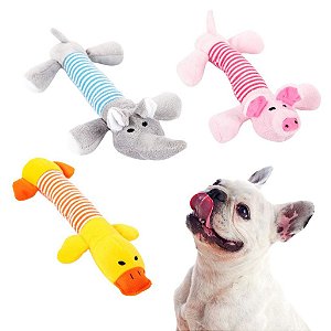 Kit 3 Pelúcias para Cães Mordedor Pet Trio Plump Brinquedo Cachorro