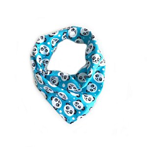 Babador Bandana Panda Azul