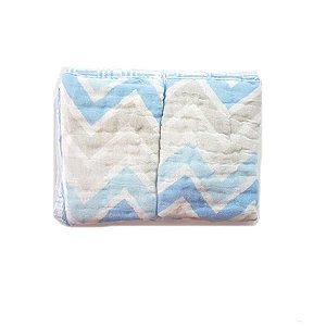 Paninho de Boca Soft  2 unidades- Chevron Azul Bebe