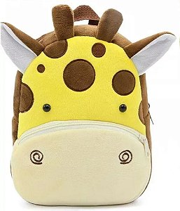 Mochila Infantil de Pelúcia Girafa