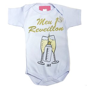 Body de Bebe de Ano Novo -Meu primeiro Reveillon