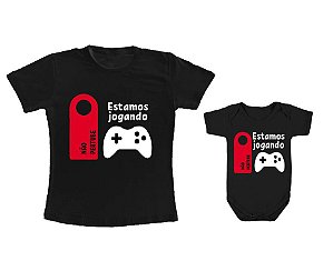 Kit camiseta e Body - Tal Pai tal filho - Estamos Jogando