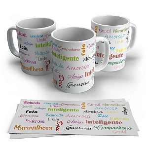 Caneca Dia das Mães - Elogios para Mamãe - 1 Unidade