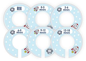 Separadores de Cabides Astronauta - 6 unidades