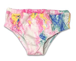 Fralda de Banho Piscina e Mar Reutilizável e Ecológica Tie Dye Rosa  - Proteção solar FPU 50+