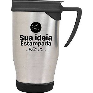 Caneca semi térmica em alumínio 500ml