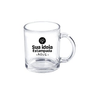 Caneca vidro cristal 325ml personalizada