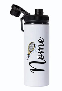 Squeeze esportivo alumínio 600ml personalizado com tampa de borracha