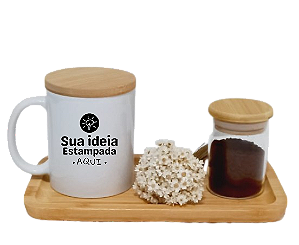 Kit bambu cantinho do café personalizado