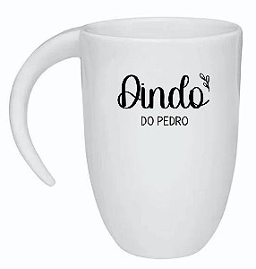 Caneca personalizada com alça meia lua (fall) Dindo 350ml