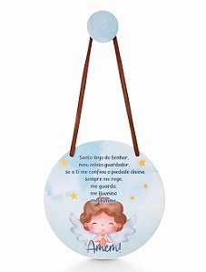 Enfeite porta infantil Santo Anjo Menino