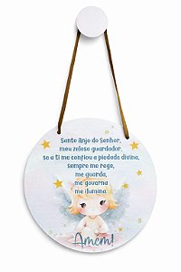 Enfeite porta infantil Santo Anjo Menina