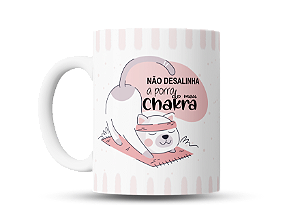 Caneca personalizada engraçada Não Desalinha meu Chakra Gatinho Meditando