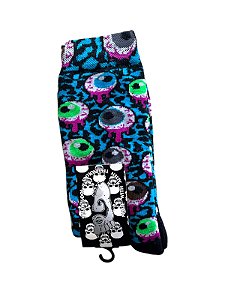 Meia Gnarly Foot Crazy Eyes Azul