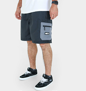 BERMUDA WATS POCKET PRETA/CINZA