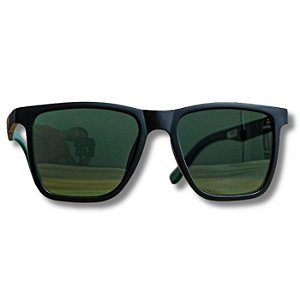 Óculos de Sol Quadrado Preto/Verde Fosco Bang Life