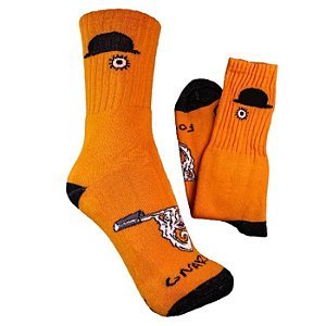 Meia Gnarly Foot Laranja Mecanica Samuel Jimmy