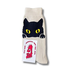 Meia Gnarly Foot Gato Off White