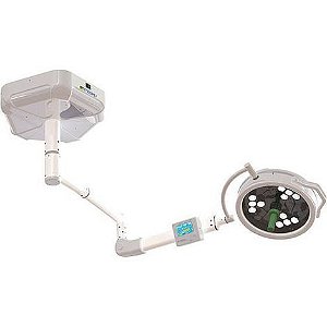 Foco Cirúrgico de Teto 1 Cúpula 12 Leds com Bateria Recarregável de Sistema de Emergência Painel Touch Screen (70.000 lux) FL-2000 TLD12 E - Medpej