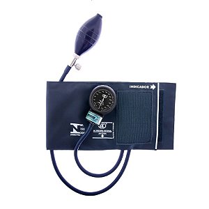 Aparelho de Pressão Esfigmomanômetro Adulto Nylon Velcro Azul Marinho - BIC
