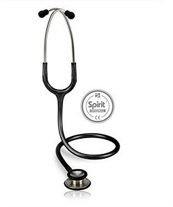 Estetoscópio Professional Neonatal Preto - Spirit