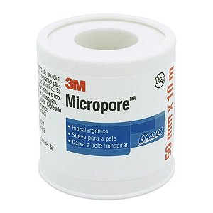 Fita Médica Micropore Branca 1530 | 50mm x 10m (Cx c/ 10un) | 3M