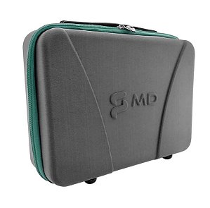 Maleta Clinicase PRO MD 24 x 35 x 9,5cm com Bolsos Internos e Zíper Turquesa- MD