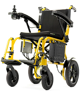 Cadeira de Rodas Motorizada Power Kids Amarela Capacidade 100 kg- Power Lite