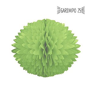 PomPom de Papel de Seda   vinte e oito centímetros  verde claro