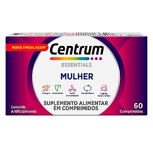 Centrum Mulher Essentials 60 Cp Revestidos Vitaminas e Minerais