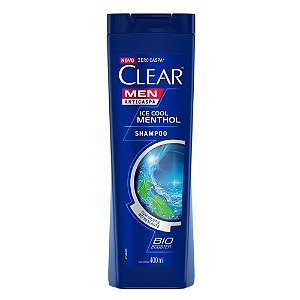 Shampoo Clear Men Anticaspa Ice Cool Menthol Refrescante 400ml