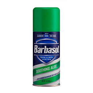 Creme de Barbear Barbasol Soothing Aloe Thick And Rich 198g
