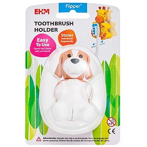 Suporte Para Escova Dental Infantil EHM Flipper Cachorrinho