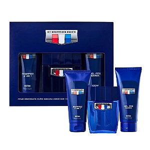 Kit Perfume Camaro Colônia + Shampoo 3 em 1 + Pós Barba 100ml