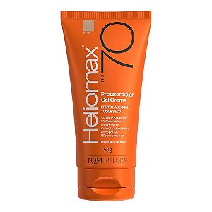 Protetor Solar Heliomax FPS 70 Cor Claro Efeito Base Gel Creme 50g