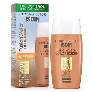 Protetor Isdin Fusion Water Color Escura FPS50 Oil Control 50ml