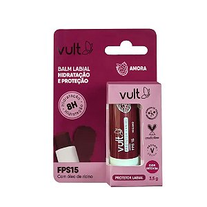 Vult Balm Protetor Labial FPS 15 Cor Intensa Amora 3,5g