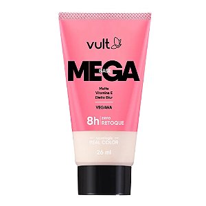 Vult Mega Base Líquida Matte 8h Efeito Blur V120 26ml