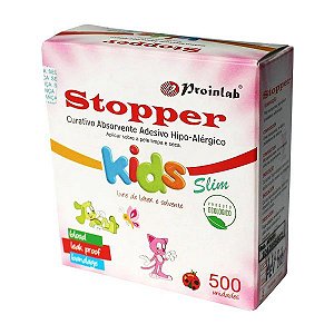 Curativo Stopper Slim Kids Colorido 500 Unidades - Proinlab